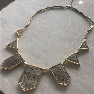 House of Harlow 1960 Geo Art Deco Station Necklace